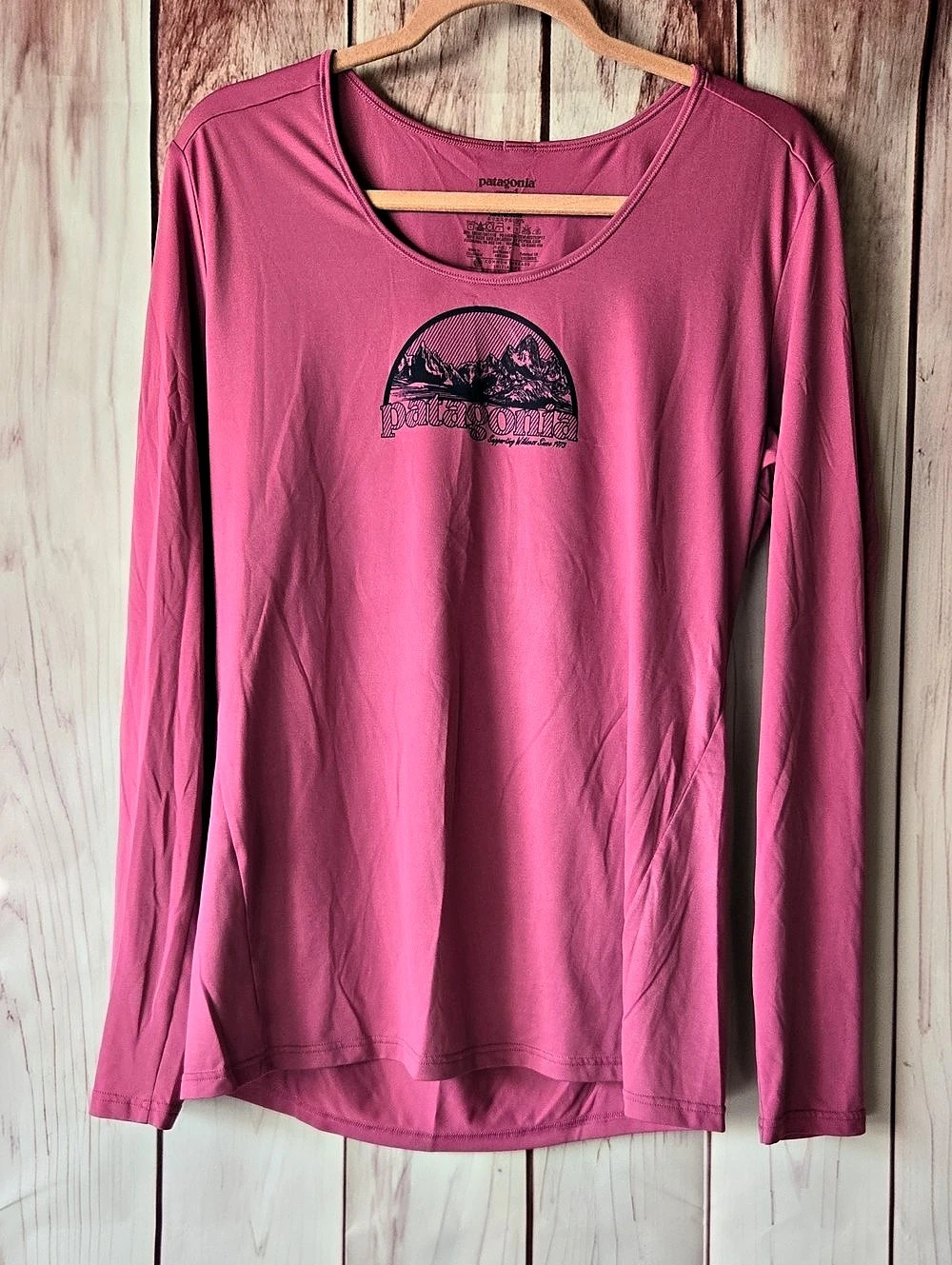 Patagonia Capilene 1 Silkweight Graphic Long Sleeve Pink Size XL